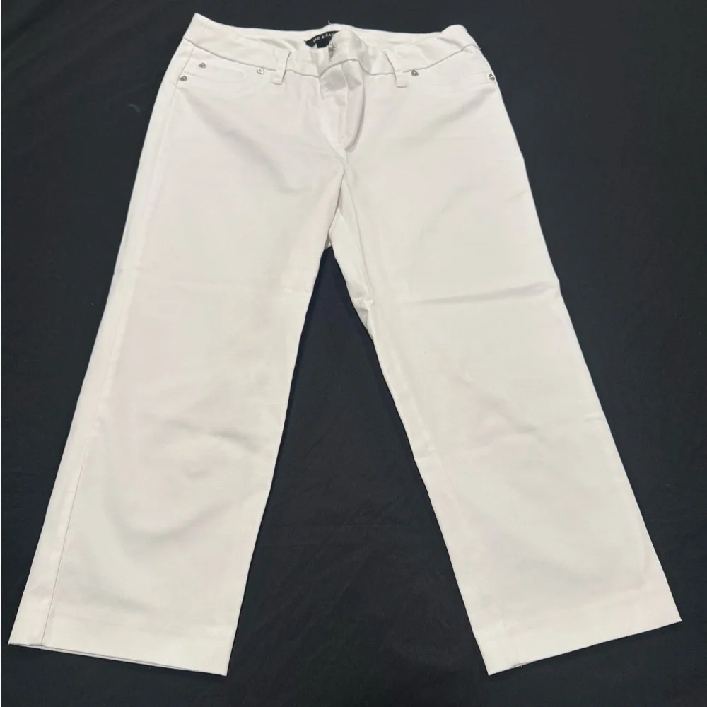 Zac & Rachel White Wide-Leg Cropped Jeans - Picture 1 of 3